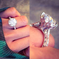 CAOSHI Hot Sale Women Luxury Wedding Ring for New Sparkling Round Imitated Diamond Silver Plated Finger Rings Jewelry for Women
