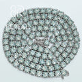 Factory Fine Jewelry Pass Tester 925 Silver Blue Moissanite VVS Diamond Iced Out Hip Hop Tennis Chain Bracelet Necklace for Men
