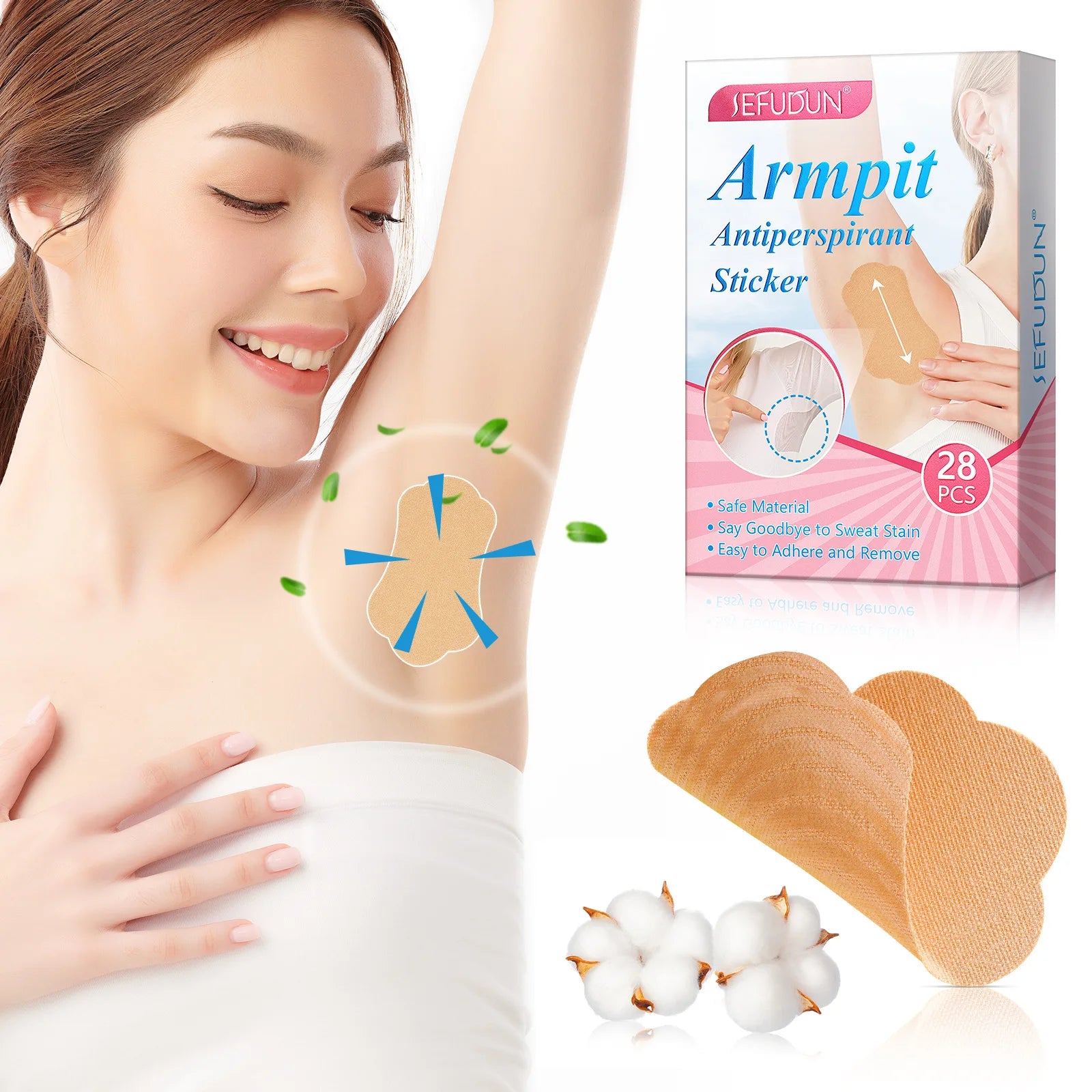 28pcs/set Antiperspirant Underarm Dress Sticker Pads Women Summer Pads Disposable Sweat Patch Deodorant Anti Armpits Men Sweatin