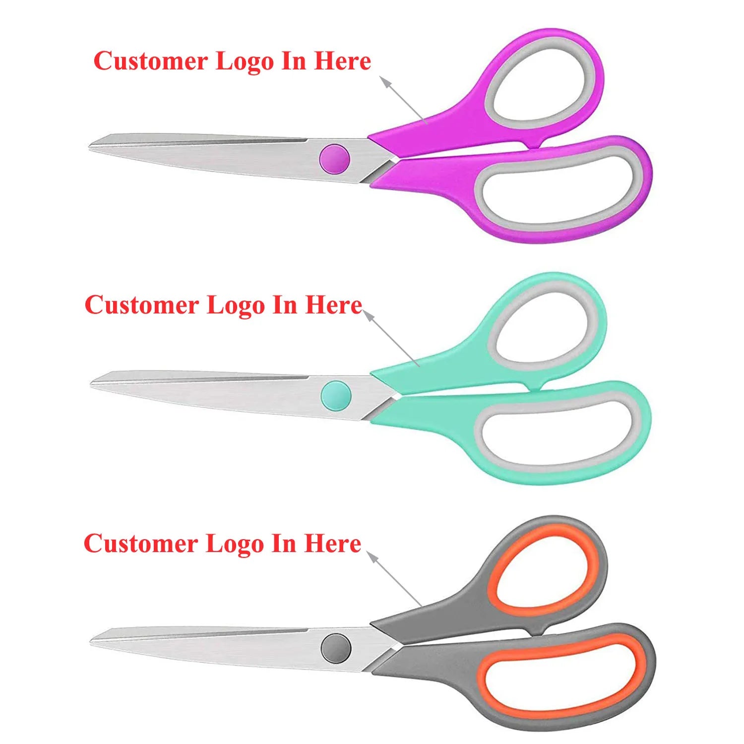 YUHANG 8" Multipurpose Comfort-Grip Sturdy Bulk Ultra Sharp Scissors Shears for Office Home School Sewing Fabric Craft