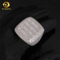 Luxury Big Pass Diamond Tester Diamond Hip Hop Rings baguette 925 Sterling Silver Mens Moissanite Ring
