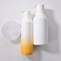 Customized 300ml 500ml Refillable PET Foam White Plastic Body Wash Shower Gel Lotion Shampoo Pump Bottle with Face Mask
