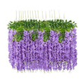 Popular Wisteria Artificial Flower Hanging Wisteria Vine and Silk Flowers Decoration for Wedding and Christmas