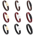 2025 Summer Trendy Fashion Magnetic Clasp Bracelet Vintage Personalized Multi-color Braided Leather Bracelet Gifts for Women Men