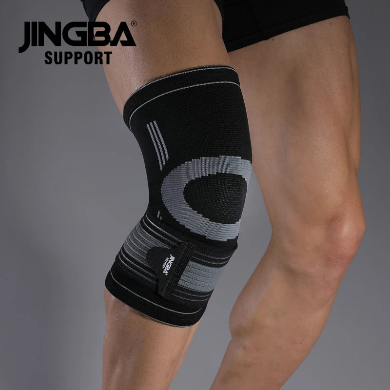 JINGBA  Wholesale Custom New Leg Sleeve Bandage Knee Straps for Lower Back Pain Relief Cycling Walking Yoga Knee Support Brace