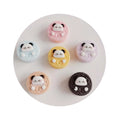 New Lovely 100 Pcs Kawaii Cartoon Panda Bear Sandwich Coookies Flatback Resin Cabochons Artificial Food Dessert Slime Charms