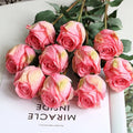 Factory Direct Sale N-0352 High Quality Silk Dried Touch Long Stem Rose Artificial Silk Roses for Home Decoration