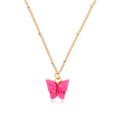 Valentine's Day Gift to My Wife Trending Woman Necklaces Jewellery Gold Cute Womens Black pink butterfly Green Necklace