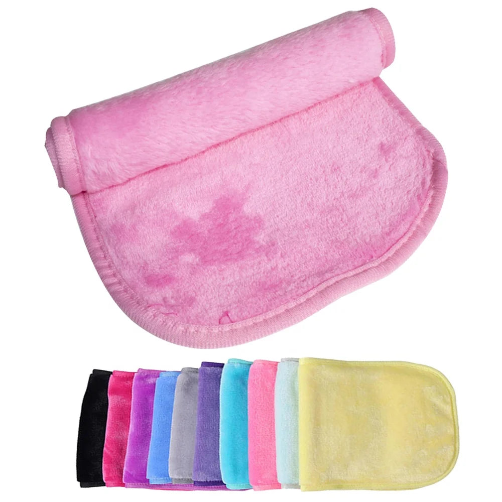 Private Label Reusable Coral Fleece Makeup Remover Face Cloth Makeup Remove Microfiber Pads Towel