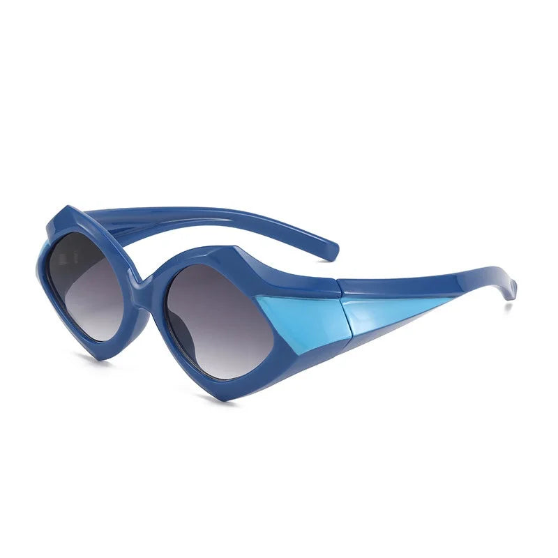 Cheap Plastic Frame Full Rim 2026 New Y2K Polygon Design UV400 Comfortable Fashion Luxury Unisex Sunglasses
