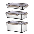 304 Food Grade Simple Refrigerator Fruit Stainless Steel Lunch Box Sealed Storage Box