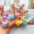 Creative Personality Cute Little Daisy and unicorn Milk Tea Cup Keychain Small and Exquisite Bag Pendant