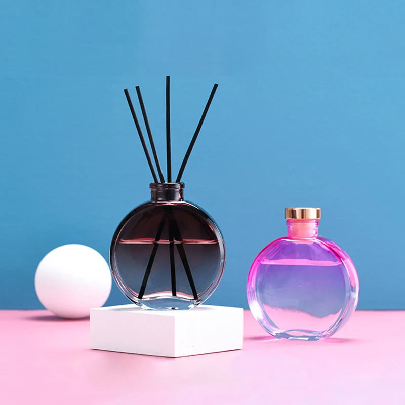 Wholesale Custom Glass Bottle Home Room Scented Fragrance Reed Diffuser Glass Bottle With Lid