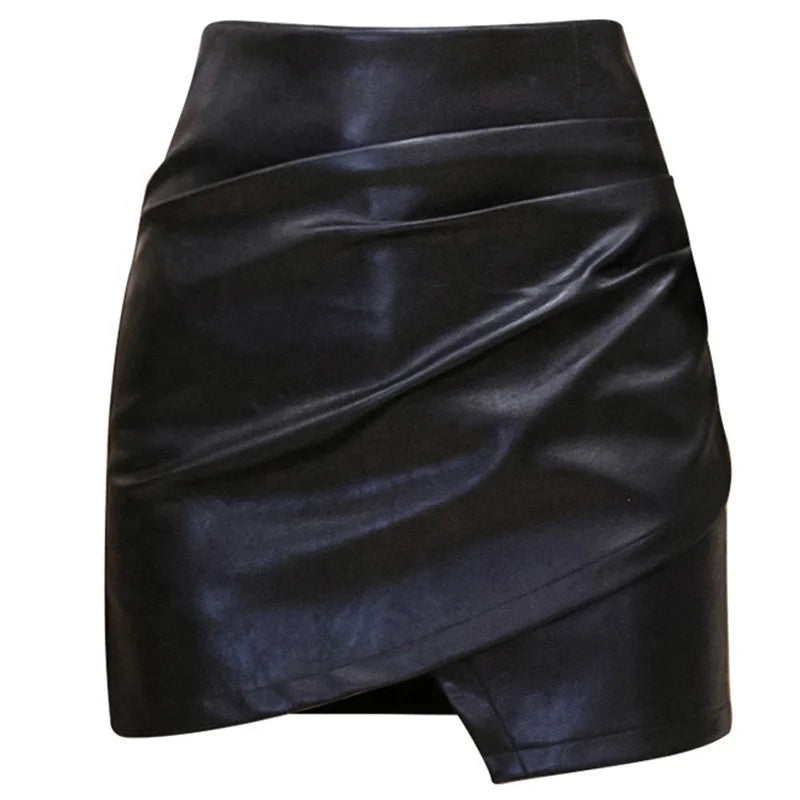 2025 New Design Elegant Ladies Long Midi Skirt High Waist a Line for Office Women Breathable PU Material Minimum Order 2pcs