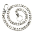 Designer Custom Lifetime Thick Solid Pant Hook Silver Stainless Steel Metal Clip Skull Clasp Punk Wallet Chain Biker for Men
