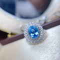 Factory Wholesale 925 Sterling Silver Natural Topaz Gemstone Fashion Jewellery Women Luxury Ring