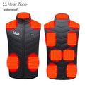 11 Zones Heated Vest Jackets Custom logo Men Waterproof Self Heated Clothing for Winter
