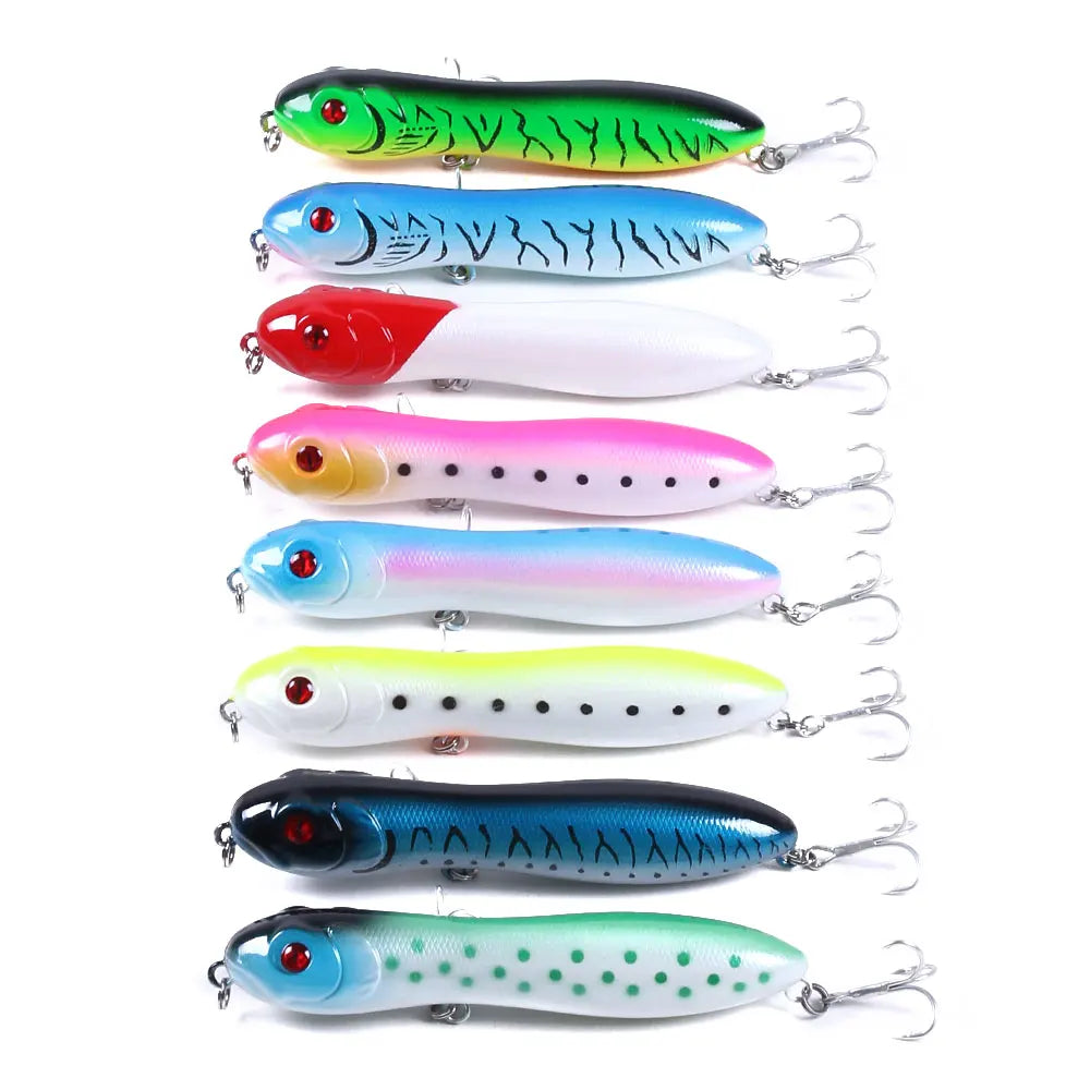 Wholesale PE101 10cm 16g Artificial Hard Plastic Baits Top Water Floating Pencil Fishing Lures