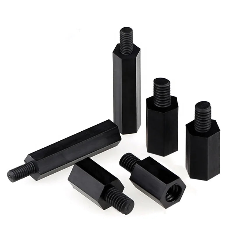 Black White Nylon Hex Male Female Standoff Pillar Mount Thread PCB Plastic M2 M2.5 M3 M4 Hexagon Motherboard Spacer Bolt Screw