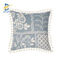 Innermor Luxury Square Linen Look Fabric Geometric Floral Designers Bohemian Macrame Cushion Cover Throw Pillow Case Home Hotel