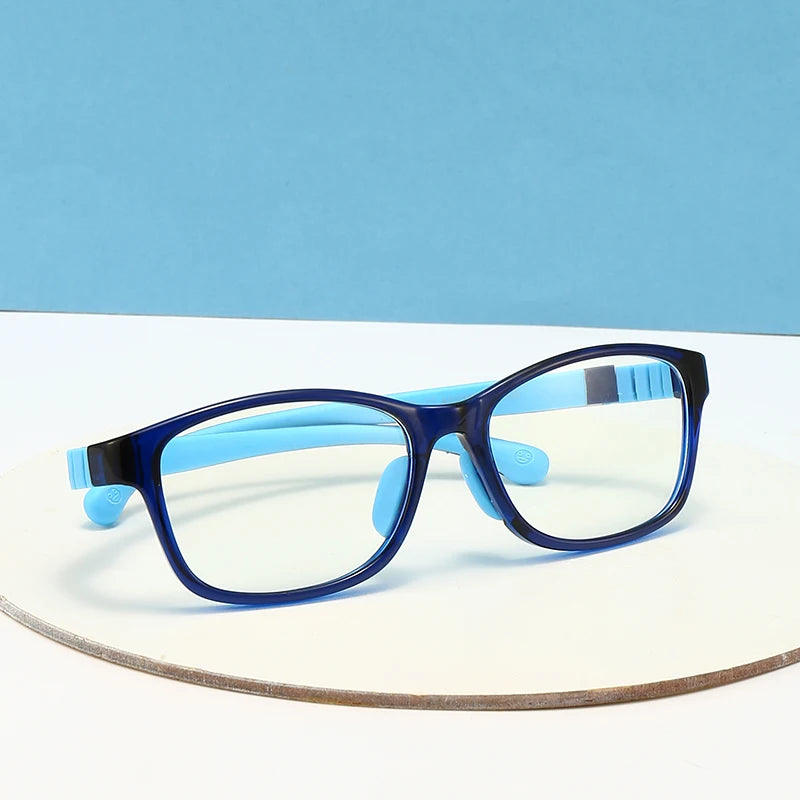 Flexibility TR90 Frame Resin Lens Kids Anti Blue Light Blocking Glasses