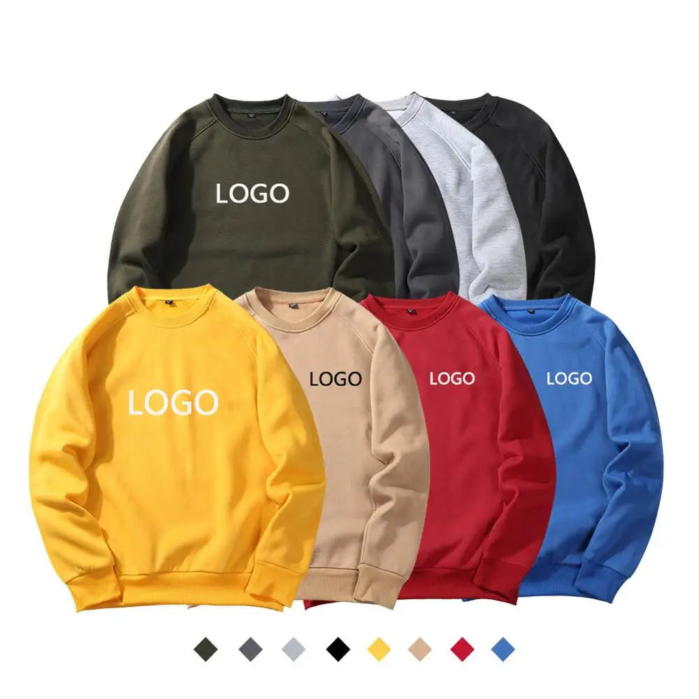 Wholesale Crewneck Sweater Men Plus Size Blank Sweatshirt Men Long Sweater Custom Print Tshirt Crewneck Sweater