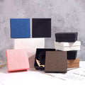 Custom Logo Printed Wedding Gift Card Box Wedding Perfume Watch Packaging Unique Square Kraft Jewelry Box