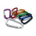 Mini Aluminum D Key Ring Custom Logo Snap Hook Black Carabiners