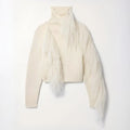 2026 ODM Factory New Rib Knit Crewneck Cotton Tassel Knitwear Loose Chunky Drop Shoulder Turtleneck Fringe Sweater Women