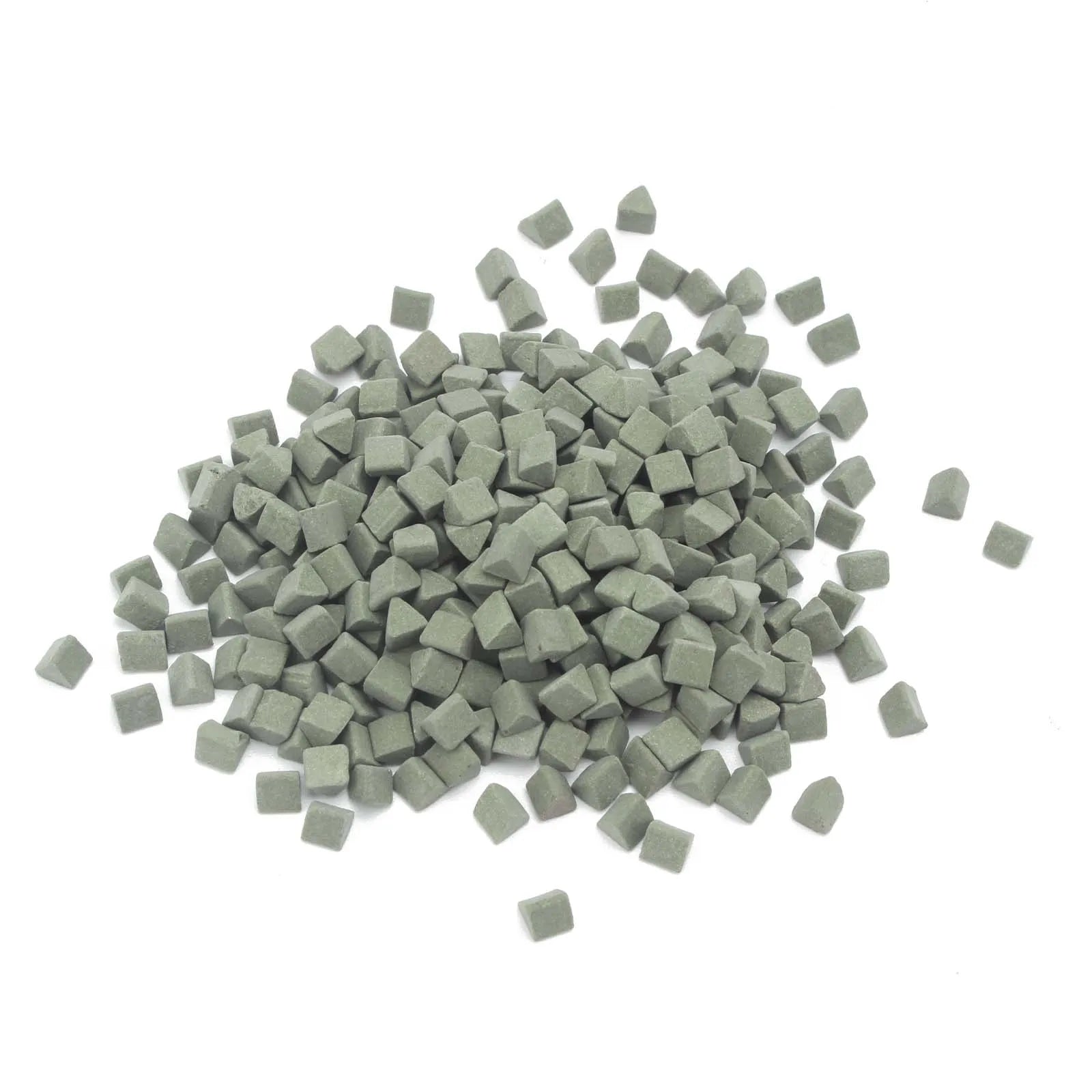 Boasta 450g Polishing Triangle Abrasive Media Brown Fused Alumina Al2O3 for Vibratory Tumbler 4x4mm 5x5mm Optional