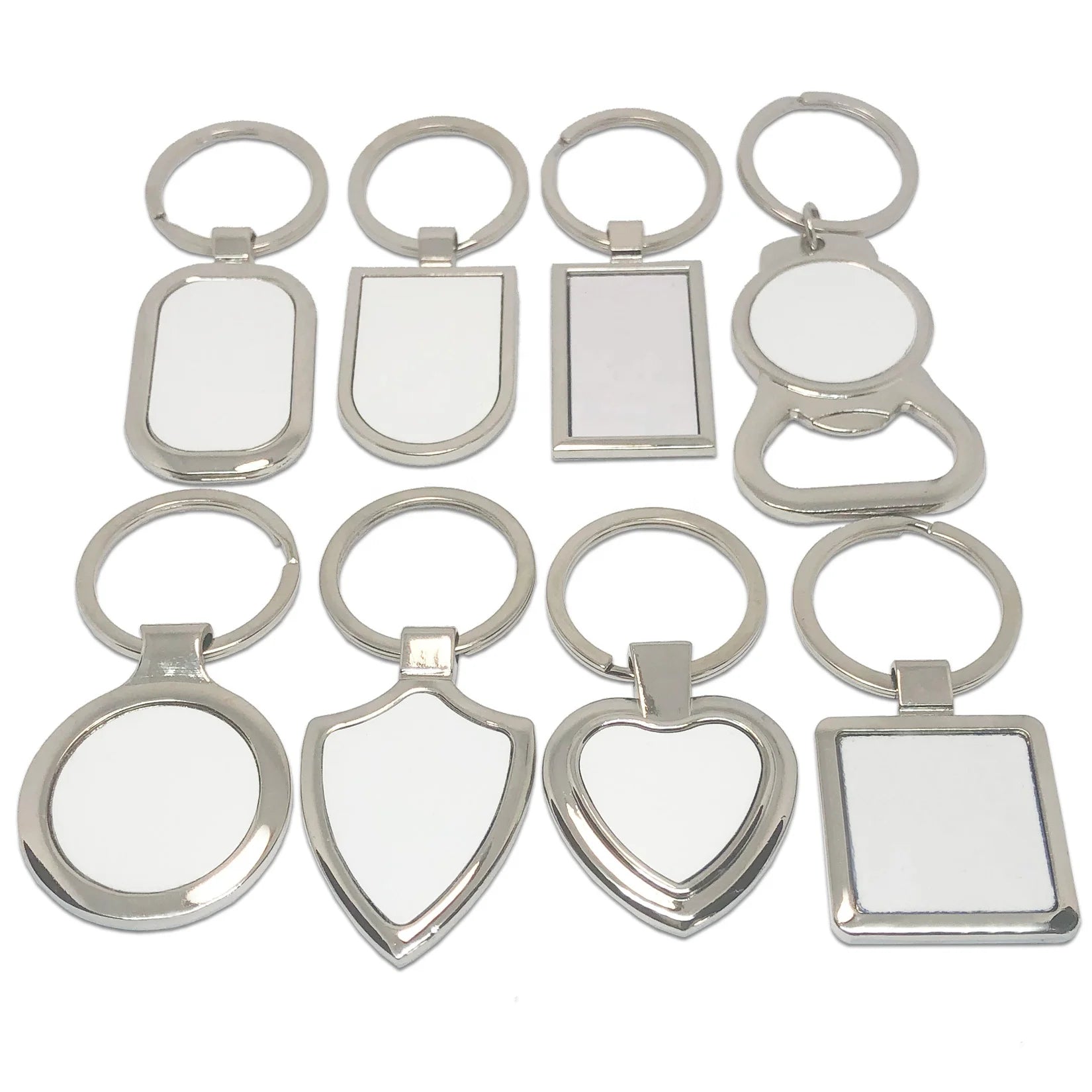 Wholesale Metal DIY Heat Transfer Printing Logo Sublimation Blank Keychain With Aluminum Sheet Key Holder