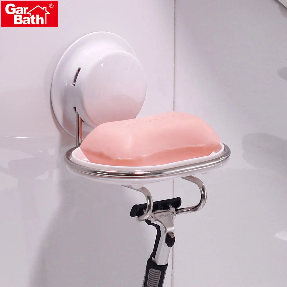 Customized Plastic Wall Mount Draining Soap Dish Razor Holder Soap Case for Bathroom