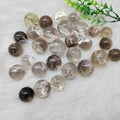 Around 30mm Smoky Quartz Sphere Healing Crystal Smoking Quartz Exploding Rainbow Balls for Sale