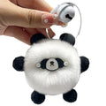 Soft Cute Rex Rabbit Fur Panda Pendant Personalized Creative Plush Doll Key Chain Bag Pendant Gift