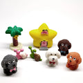 Polyresin Figurines Fairy Garden Miniatures Set of 8pcs Mini House tree Elephant Moss Decor Terrarium DIY Accessories