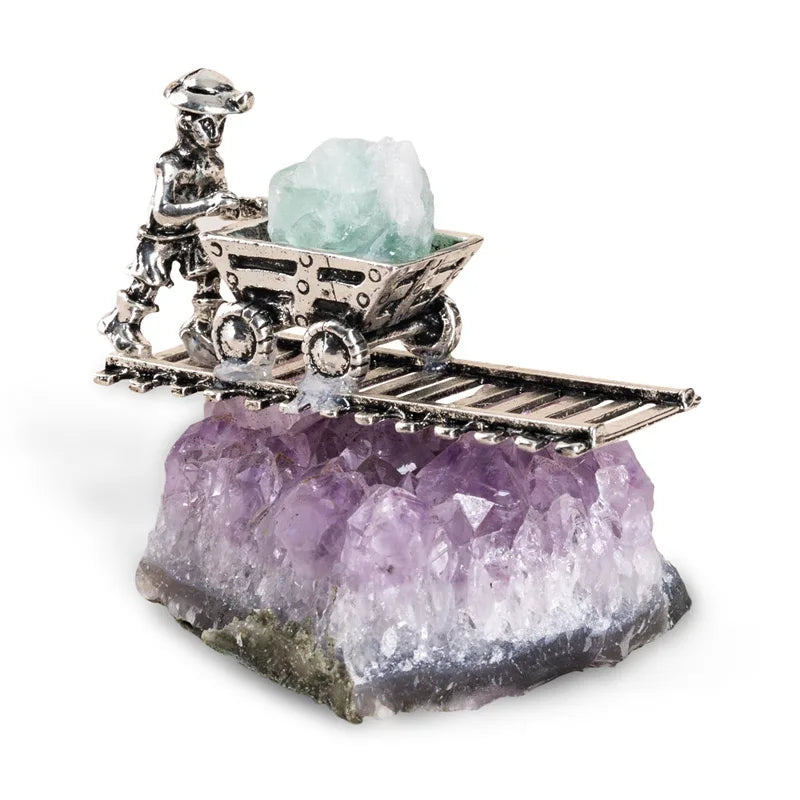 Wholesale Natural Amethyst Cluster and Miner Ornaments for Table Decoration