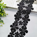 Flower Embroidery Lace Fabric Milk Fiber Water Soluble Fashionable Bride Wedding Dress Decorative Lace
