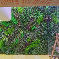 New Design Customized Jungle Style Vertical Artificial Plastic Wall Hanging Plant Green Grass Wall Home Decoration 1pc 5-8 Year