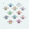Alloy Enamel Bee Pendants Colorful Bracelet Necklace Earring Charms for DIY Jewelry Making Accessories Decoration