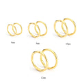 FUAMAY 6mm 8mm 10mm 12mm Cartilage Earring Nose Rings for Women Silver Gold Plated Hoops Earrings