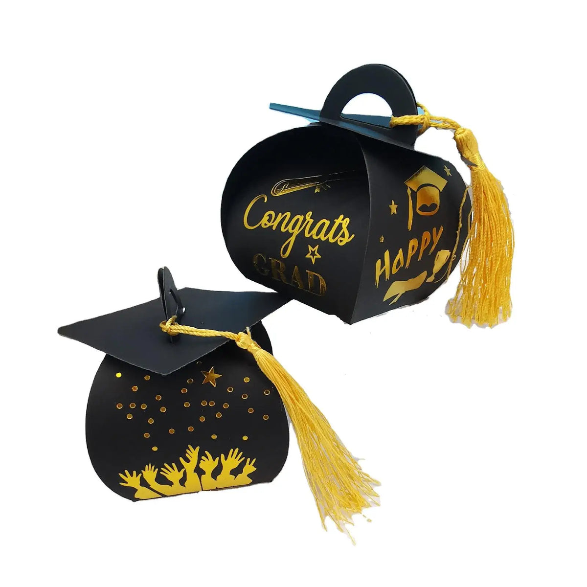 Students Graduation Season Candy Box Graduation Cap Gift Box With Tassel Grad Party Favor
