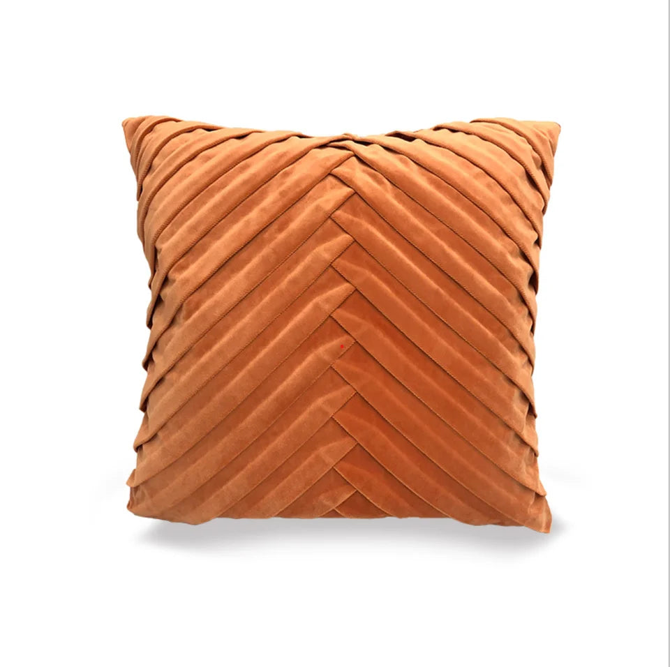 Innermor Plain Style Velvet Cushion Covers Square Soft Decorative Cases for Home Hospital Solid for Couch Sofa Bedroom Decor