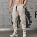 Custom Logo Streetwear Khaki Joggers Men Gym Cargo Outdoor Trousers Tapered  Mens Stacked  Cotton Pants Men