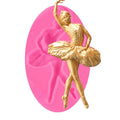 Ballet Girl Dance Eco-Friendly Odorless Silicone Molds for Cake & Cookie Decoration Fondant in OPP Bag Packaging