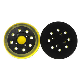 5Inch 122mm 8 Holes Yellow Hook and Loop Backup Plate PU Foam Sanding Disc Backing Pad for Sanders Polishing Metal Wood