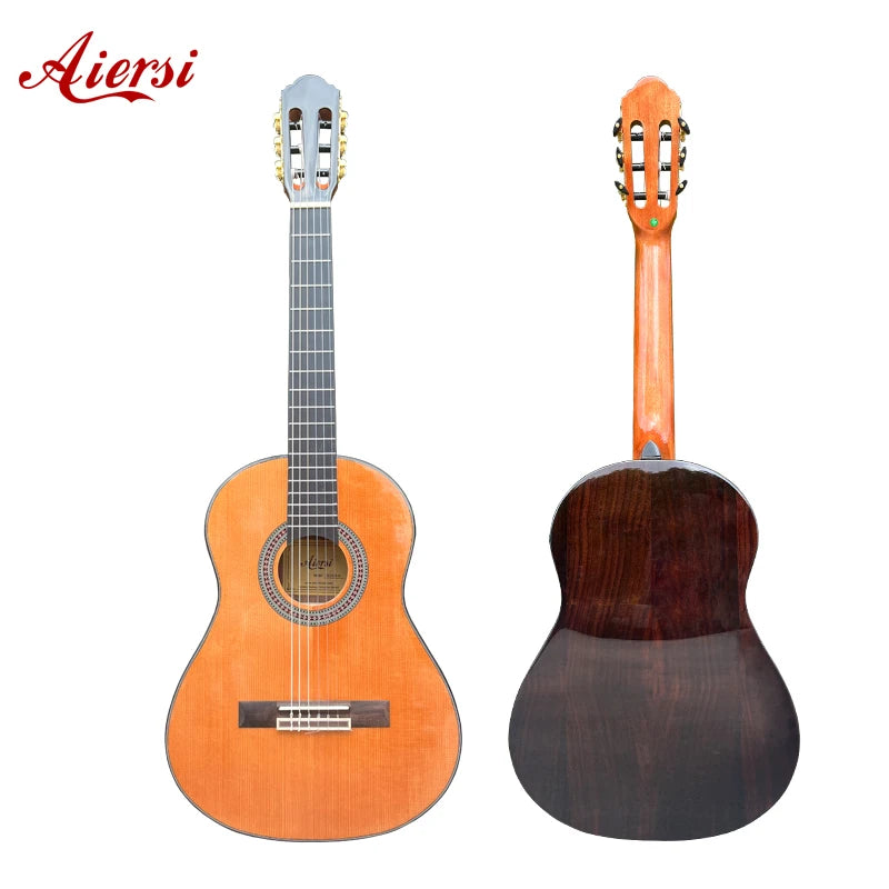 Custom Aiersi Brand 36 Inch All Laminated Cedar Top Rosewood Body Classical Guitar for Children and Beginners