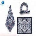 100% Cotton Custom Fashion National Style Daily Wear Hair Accessory Multifunctional Big square Customised Bandana for Men