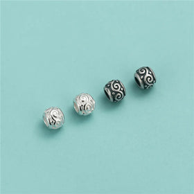 925 Sterling Silver Black Small Bucket Charm Beads for Jewelry Making Accessories Supplies