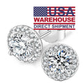 USA Stock Free Shipping VVS Moissanite Diamond Luxury Fashion Jewelry Men Women 0.2ct 14K Gold Plated 925 Silver Flower Earring
