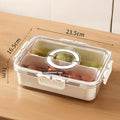 HOT Divided Serving Tray With Lid and Handle Portable Snack Compartment Platters Fresh Keeping Food Storage Snack Box Container